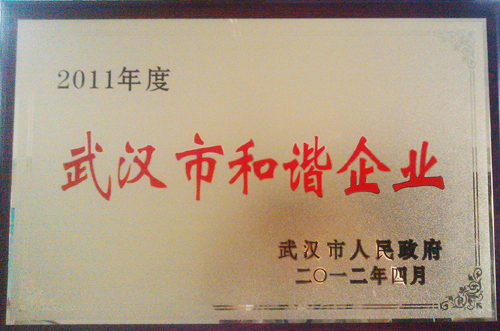 東信醫藥有限公司榮獲武漢市2011年度“武漢市和諧企業”